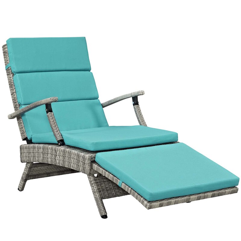 Ebern Designs Envisage Chaise Outdoor Patio Wicker Rattan Lounge Chair And Reviews Wayfair